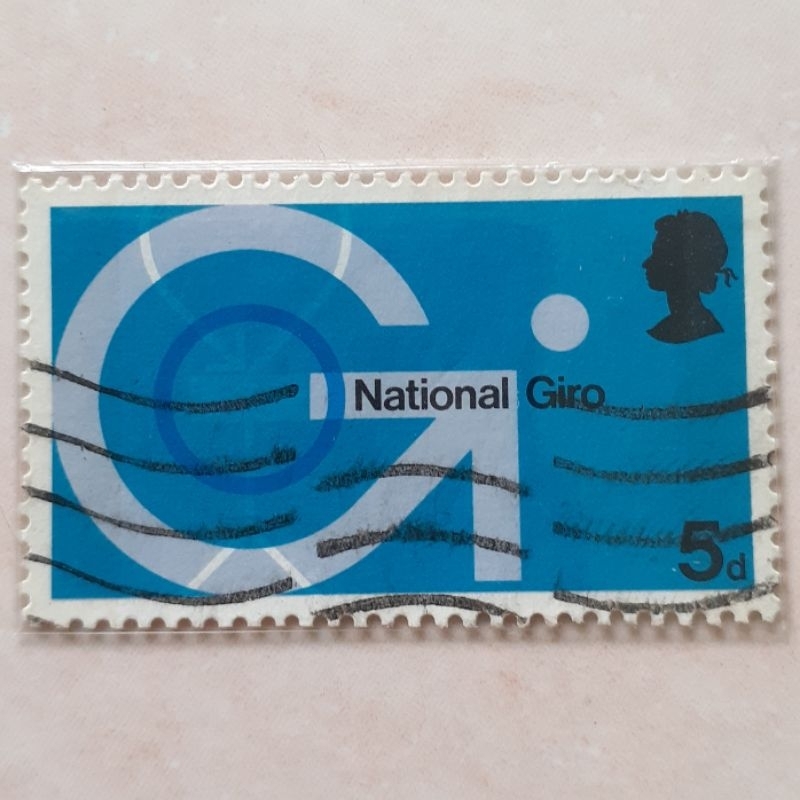

Perangko Inggris Britania Raya & Irlandia Utara Post Office Technology (National Giro "G" Symbol) Tahun 1969