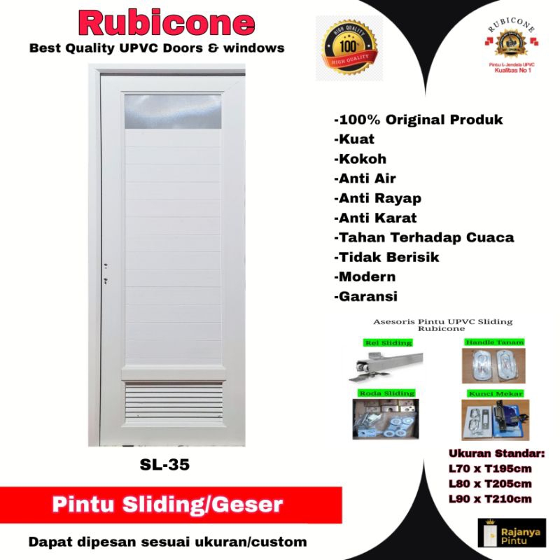 Pintu sliding UPVC Rubicone SL 35