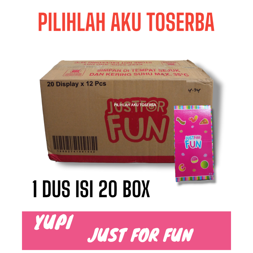 YUPI JUST FOR FUN BOX - (HARGA 1 DUS ISI 20 BOX)