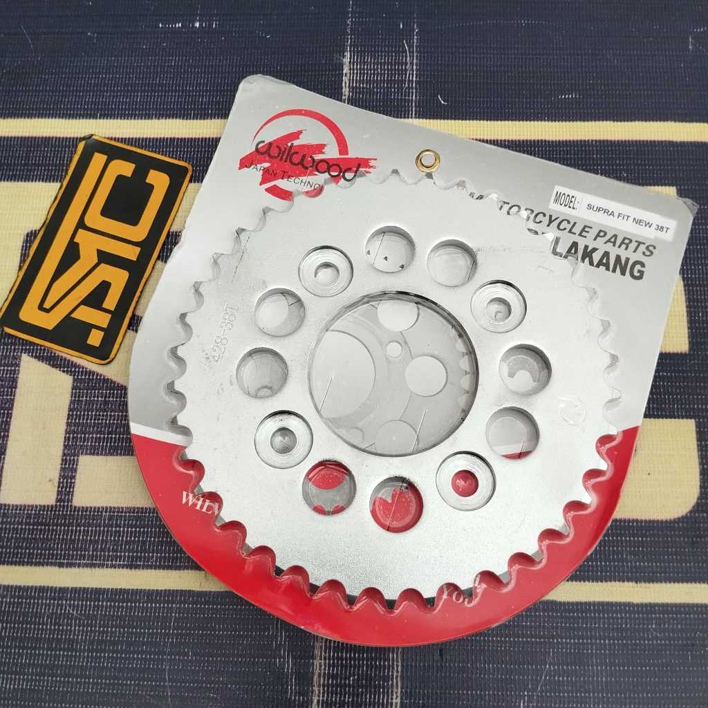 Gear Belakang 428 - 38T Supra Fit New / Karisma / Supra X 125 Wilwood