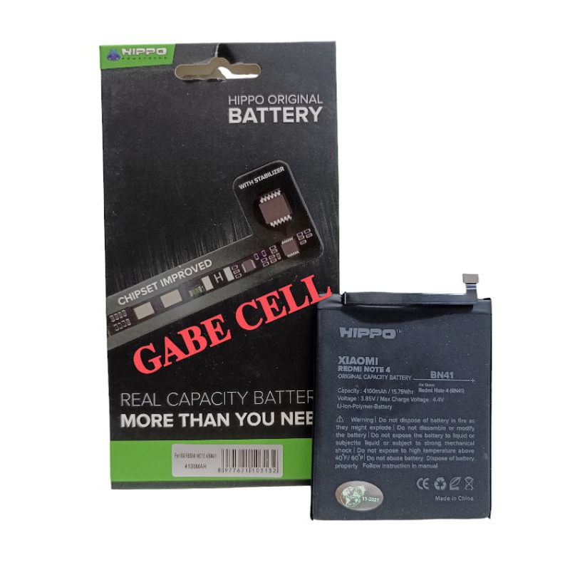BATERAI REDMI NOTE 4 MEDIETAK BN41 BATRE ORGINAL/HIPPO/VIZZ DOUBLE POWER
