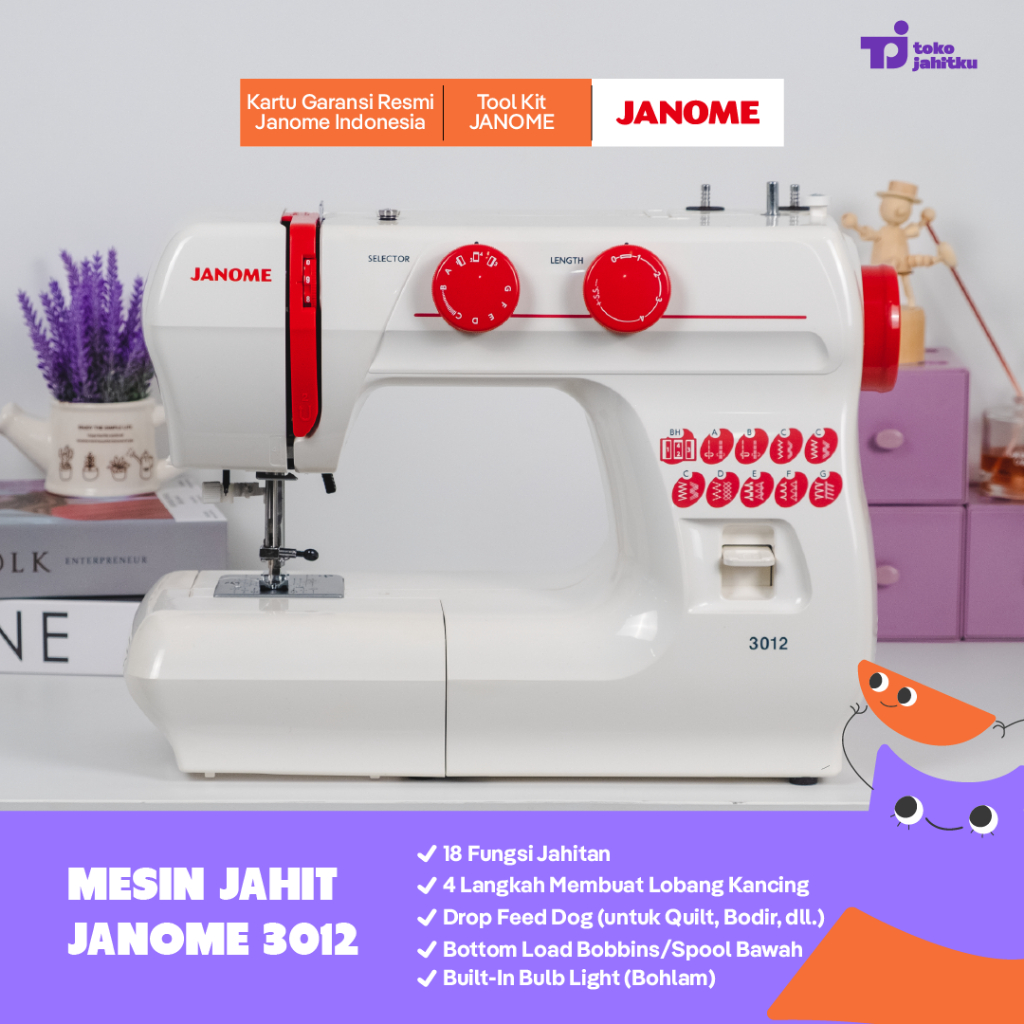 Mesin Jahit Portable Janome 3012