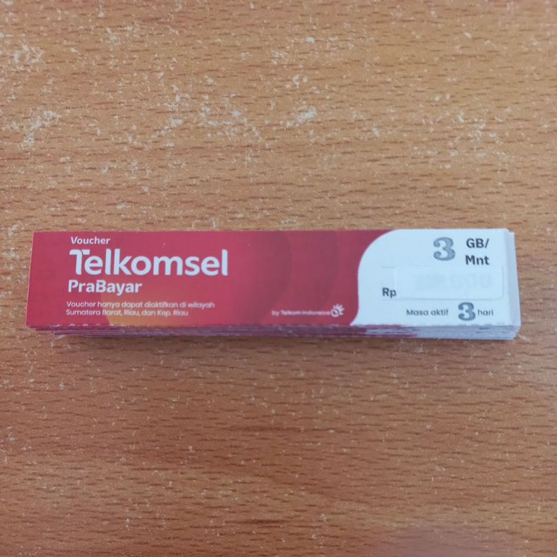 3gb 3hari SUMBAGTENG ZONA 1 voucher omg telkomsel