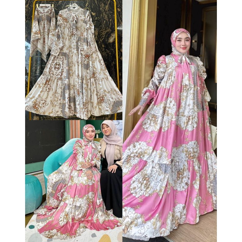 Gamis Set Hijab Abstrak by Shellasaukia