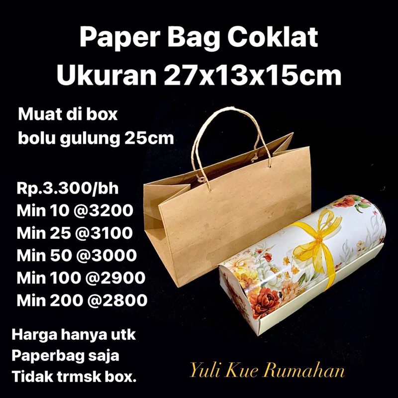 

Paper Bag Coklat 27x13x15cm