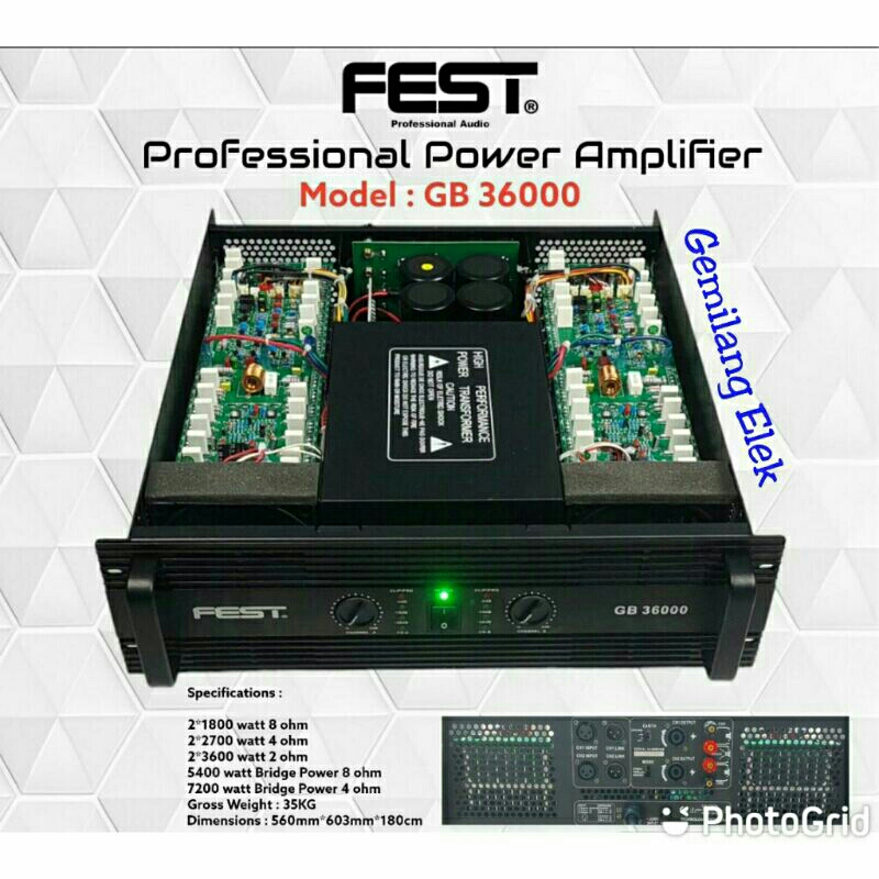 POWER AMPLIFIER FEST GB 36000/GB36000 ORIGINAL