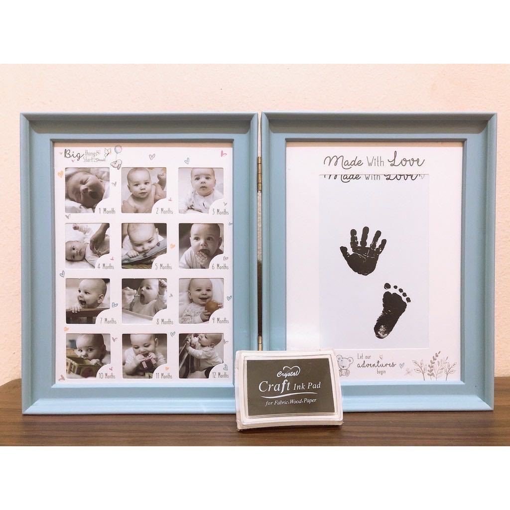 Bingkai Photo Frame Baby Kaki & Tangan / Frame Foto 12 Bulan