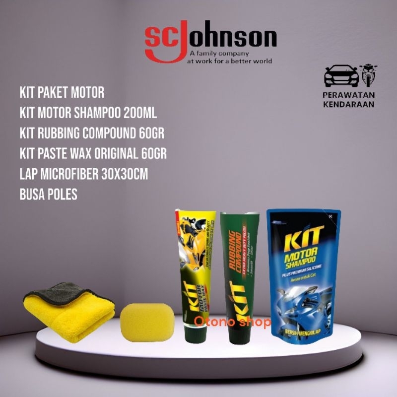 Kit Paket Motor - Kit Motor Shampoo- Kit Paste Wax Orgininal- Kit Rubbing Compound