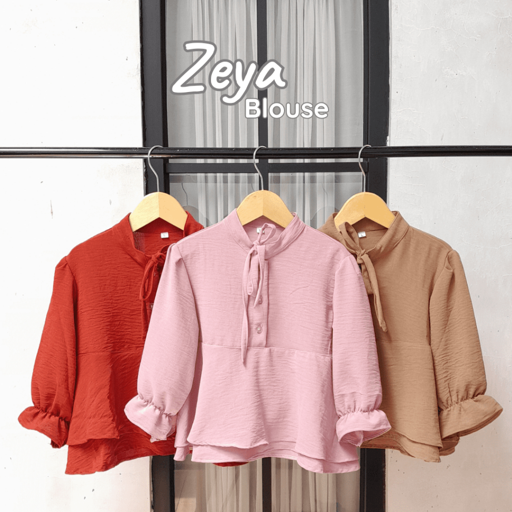 ZEYA BLOUSE - ATASAN BLOUSE ANAK PEREMPUAN BLOUSE SIMPLE USIA 2-6 TAHUN - CRINKLE