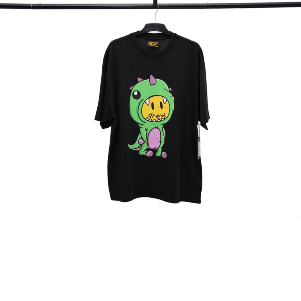 DREW  Black Dino Tshirt Authentic / Kaos Branded Drew Original