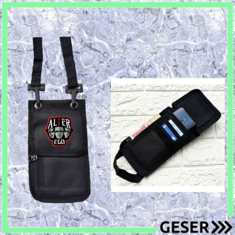 Tas selempang pria Hanging wallet Tas Logo Gaming kalung Gantung Leher Selempang Hp
