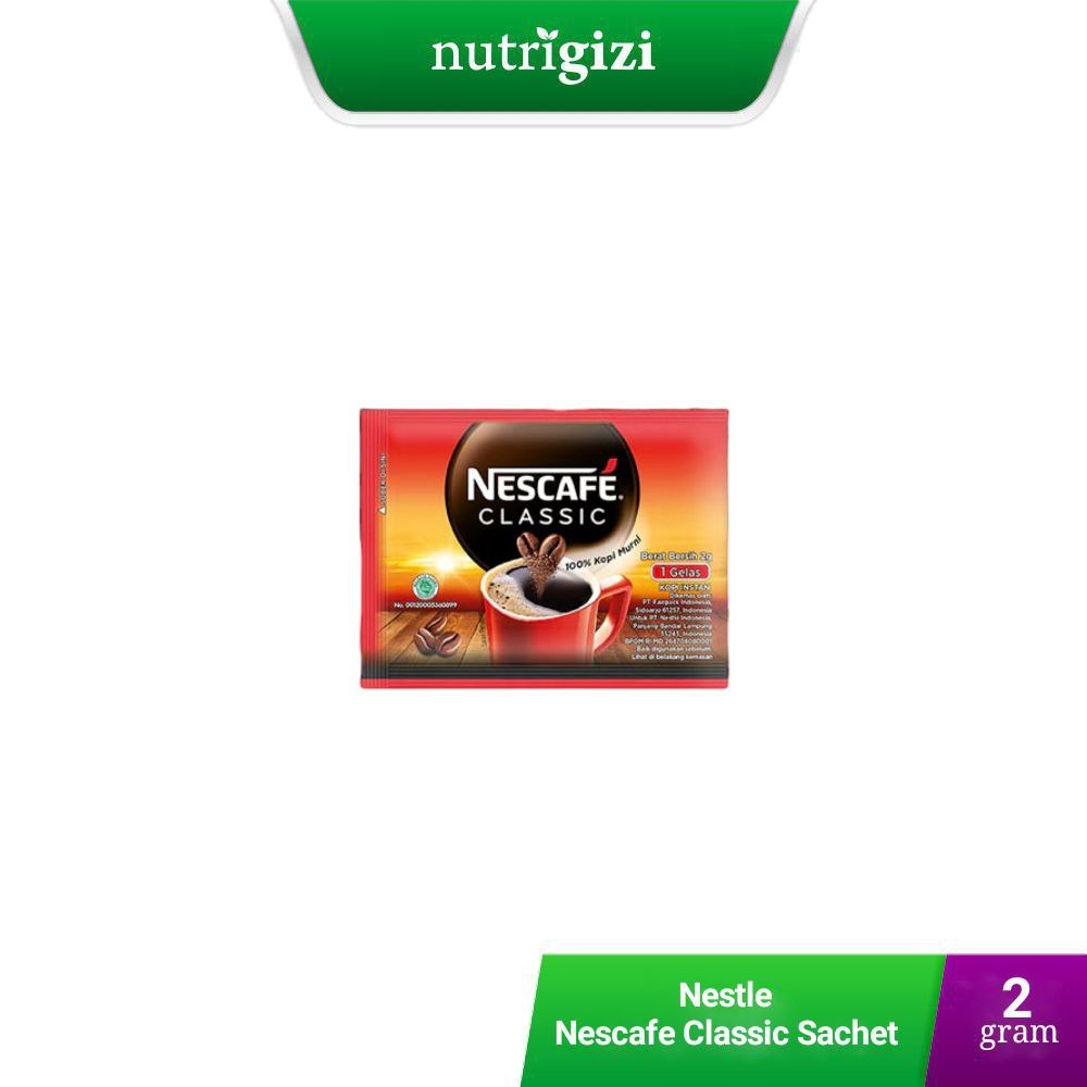 

Nutrigizi | Nestle Nescafe Classic Sachet Kopi Instant Expresso Robusta 2 gram