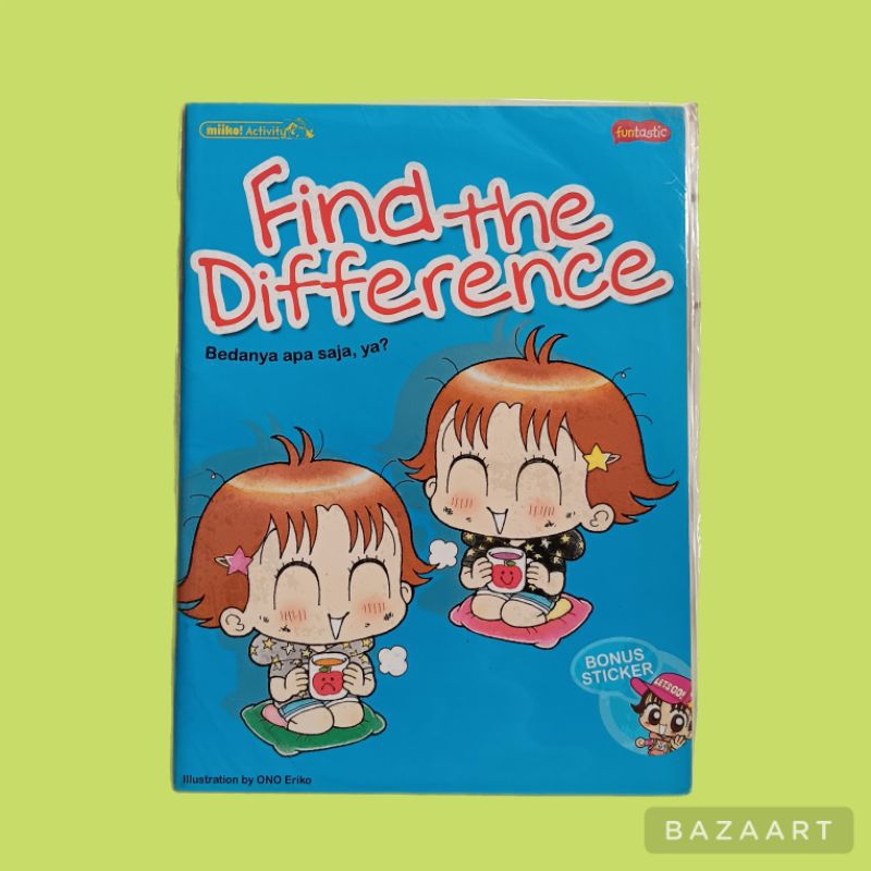 buku aktivitas anak murah Miiko activity Find The Difference bonus sticker