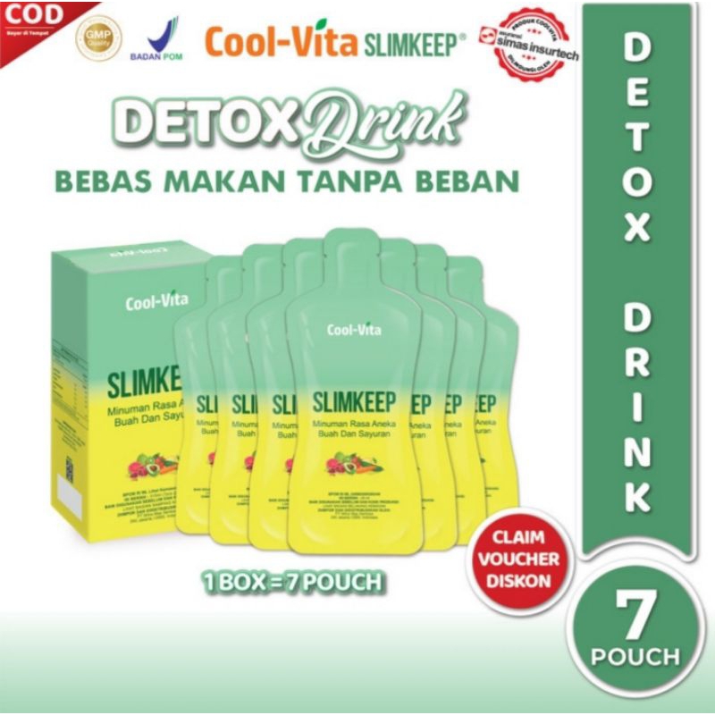 Coolvita Slimkeep Detox Drink untuk Pelangsing Badan (7 pouch)