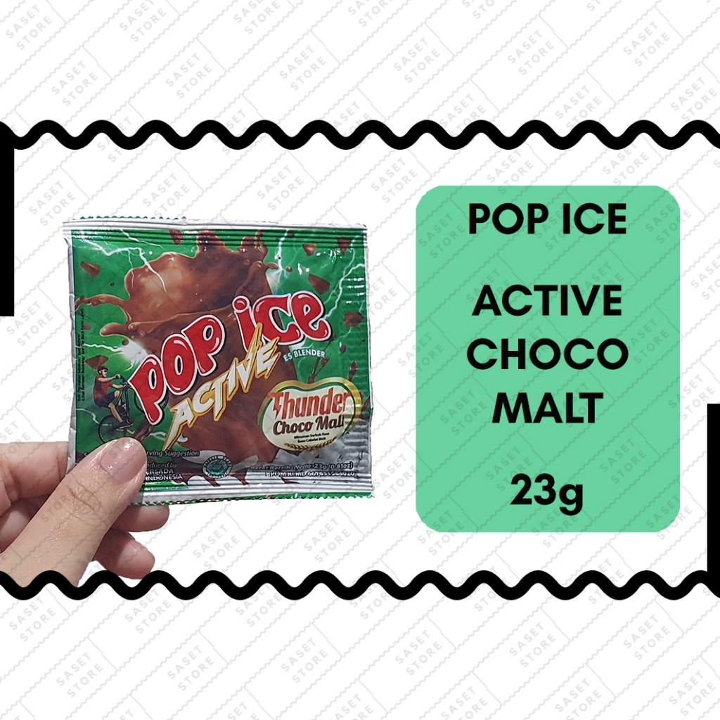 

Pop Ice Active Choco Malt 23g Sachet Minuman Serbuk Susu Cokelat Malt