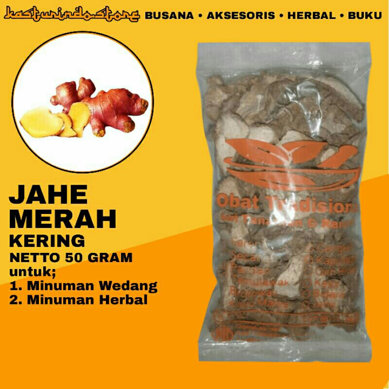 

Jahe Kering Jahe Merah Kering Isi 50 Gram Rempah Rempah