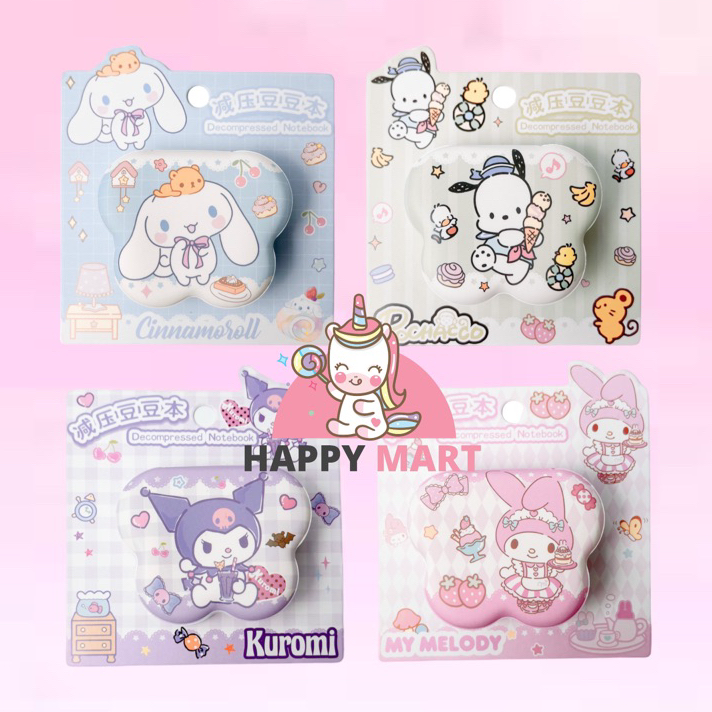 

Murah Notess sanrio bubble BUTTERFLY shape kuromi / melody / cinnamoroll