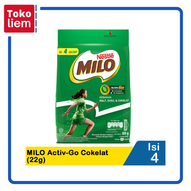 

MILO Activ-Go UHT Susu Cokelat 4x110mL