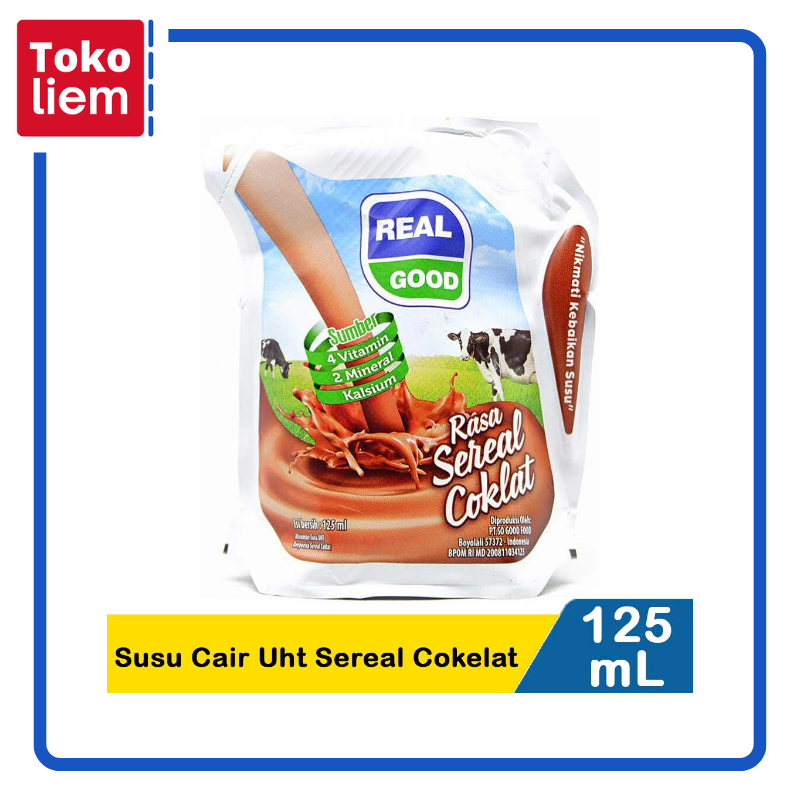 

Real Good Susu Cair Uht Sereal Cokelat 125Ml