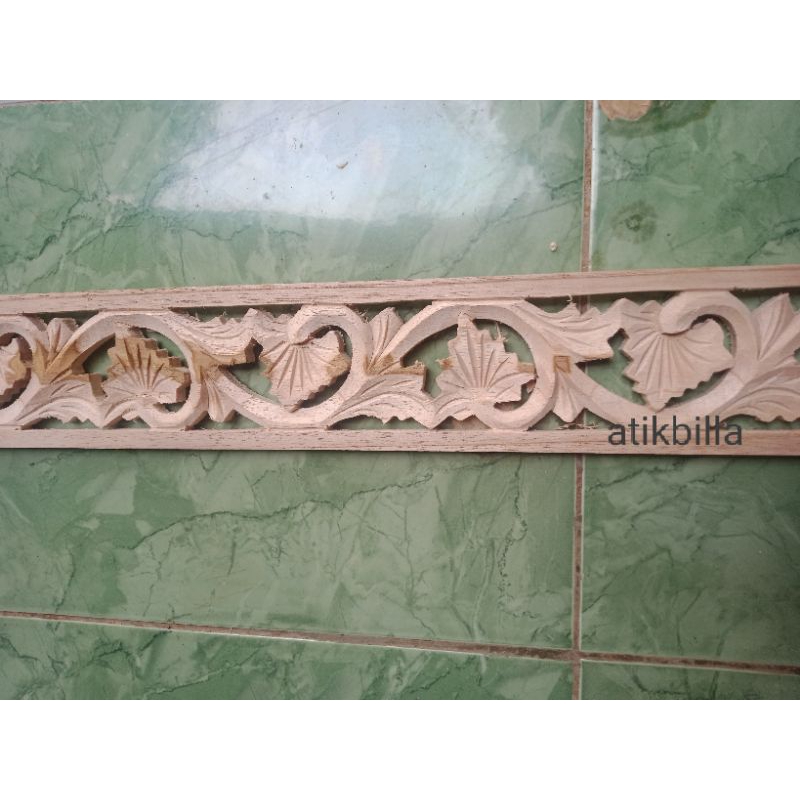 ukiran lis kayu jati muda