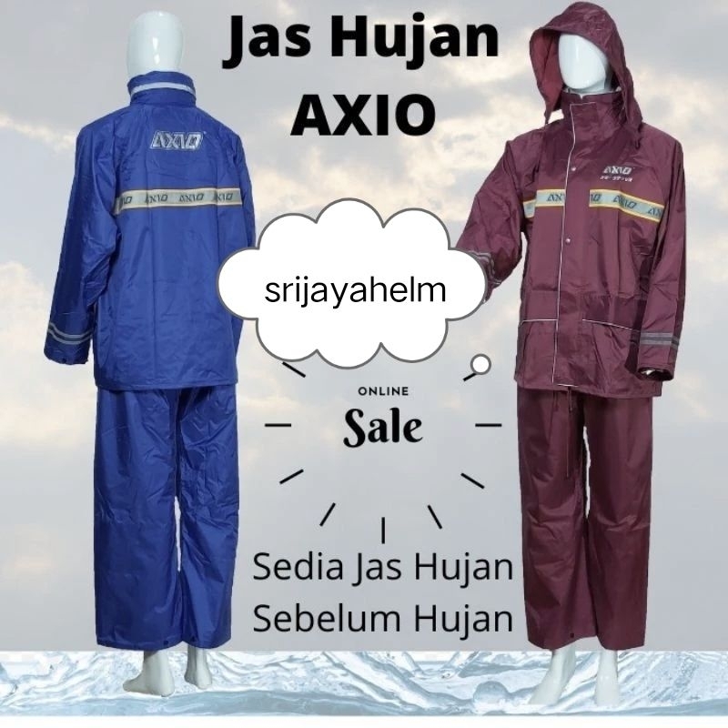 JAS HUJAN SETELAN MERK AXIO ORIGINAL 100% BAHAN TEBAL ANTI BOCOR