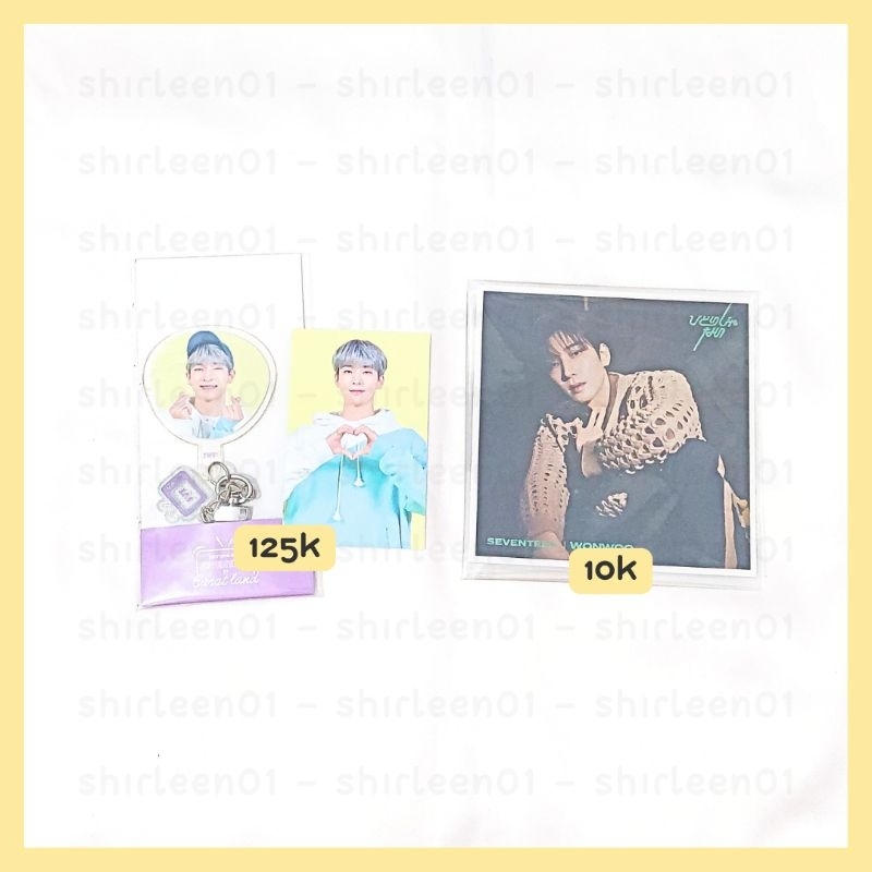SEVENTEEN MERCH CARATLAND 2020 FANMEETING MINI IMPICK KEYRING WONWOO & ENTRY CARD HITORIJANAI / NOT 