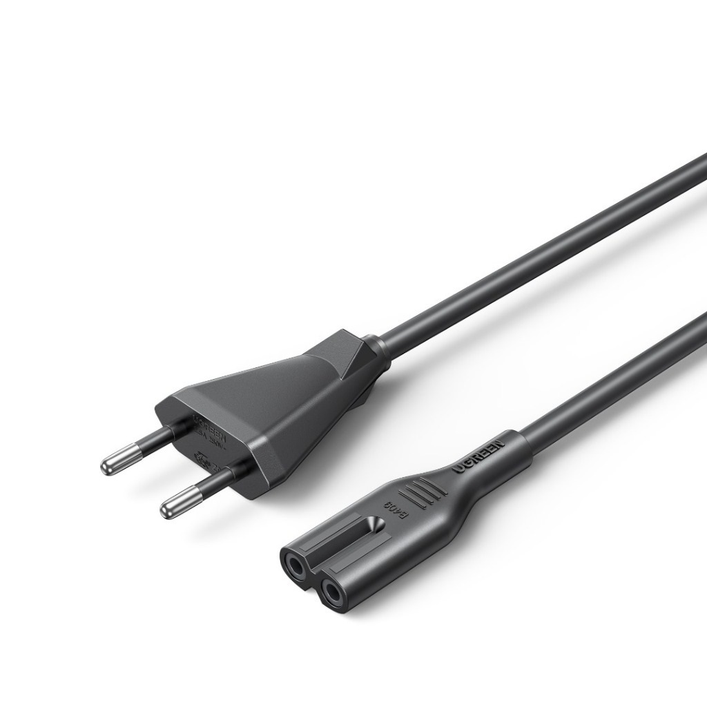 Kabel Power 2 lubang UGREEN Kabel Angka 8 Kabel Power Printer Kabel Adaptor laptop 2 Meter kabel pri