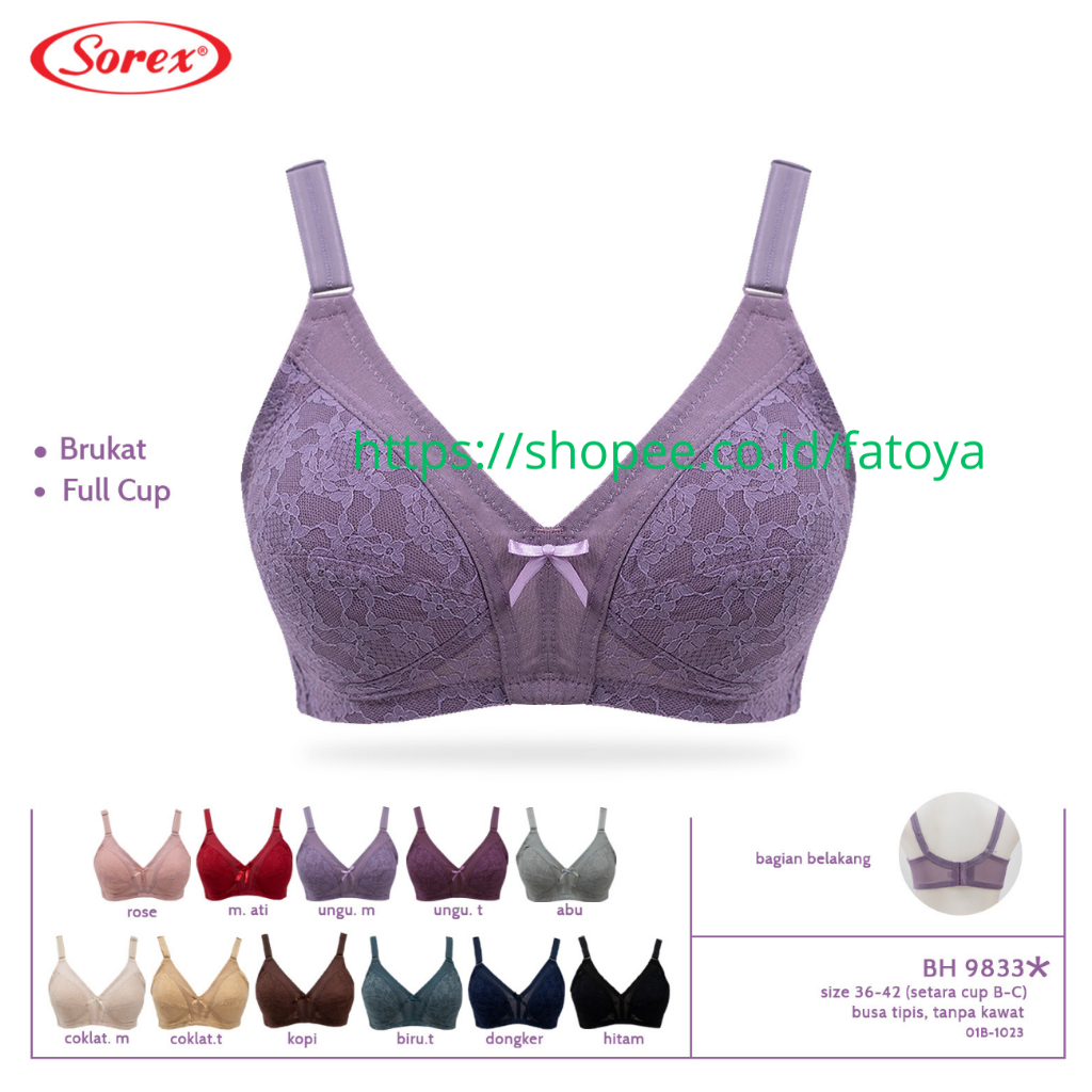SOREX Bra BH Big Cup Jumbo Tanpa Kawat art 9833