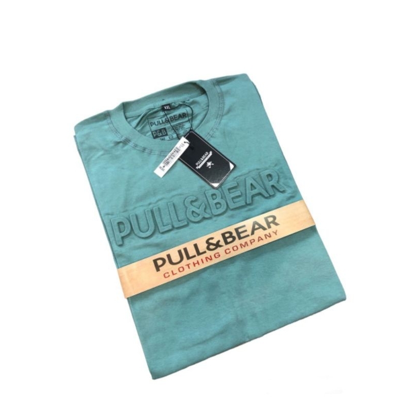 T-shirt kaos pull and bear miror 1:1 distro pria embos premium full tag branded ORIGINAL baju atasan