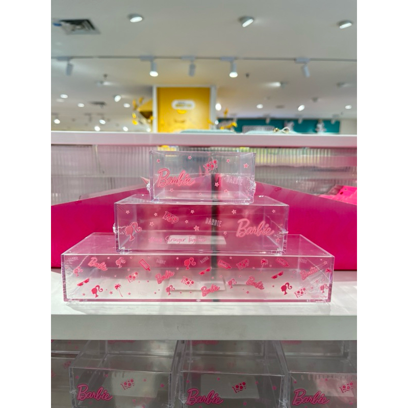 Miniso x Barbie‼️ Organizer Box / Penyimpanan Storage Transparant