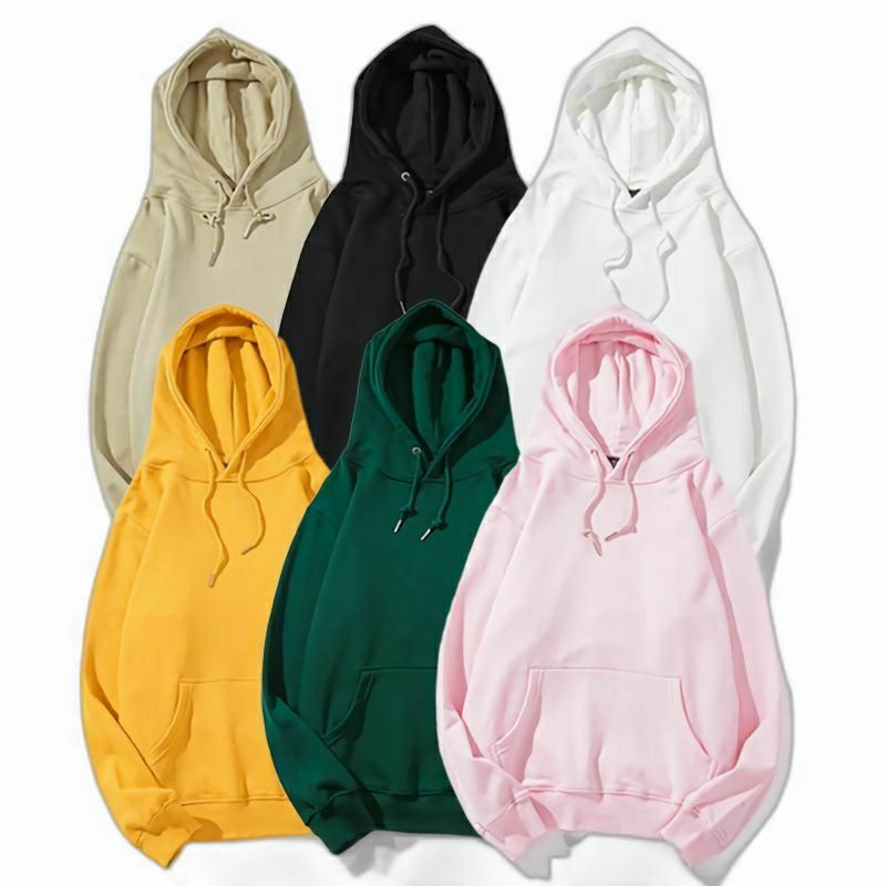 Sweater Hoodie Jumper Polos Unisex Size M - XXXL Bahan Fleece Cotton Tebal Gramasi 280