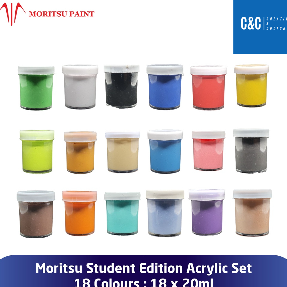 

Terkini Cat Akrilik Set Moritsu Acrylic Paint Student Edition 20ml Ready