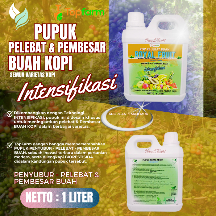 Pupuk Kopi Agar Berbuah Lebat / Pupuk Khusus Pelebat Buah Kopi / Pupuk Kopi Semprot / Pupuk Cair Pel