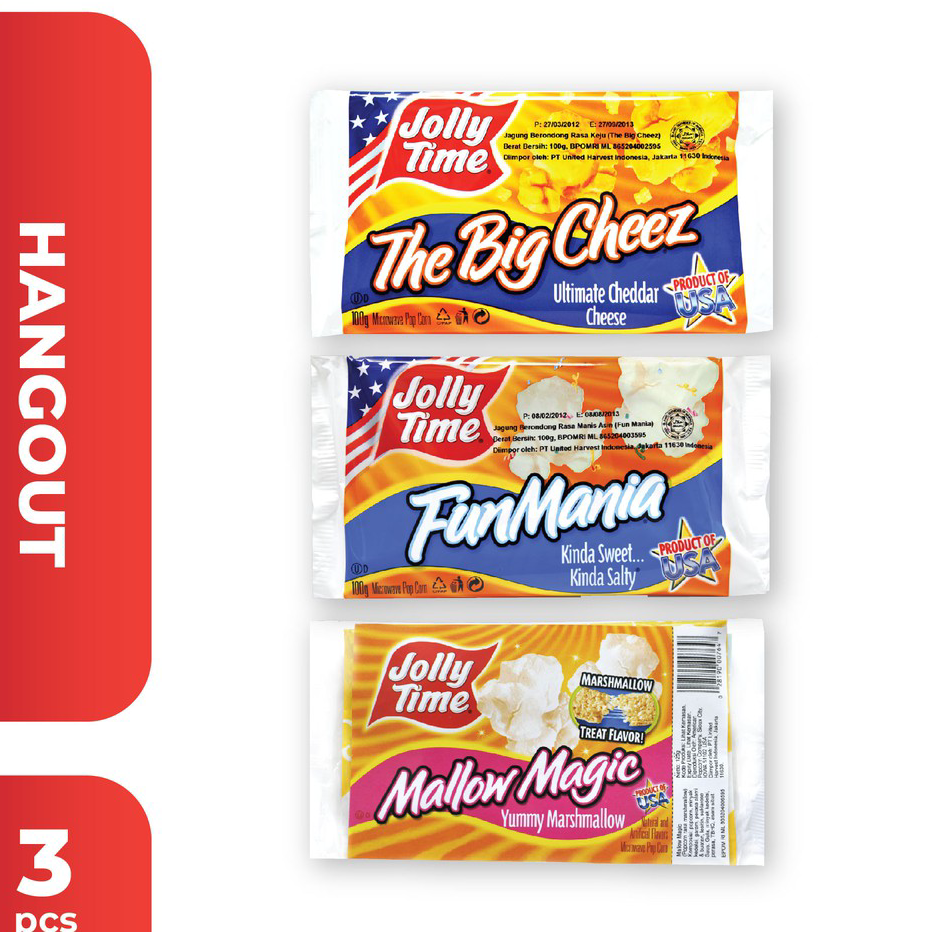 

☊✵ Jolly Time - Paket Hang Out (1TBC, 1FM, 1MM) - Microwave Popcorn