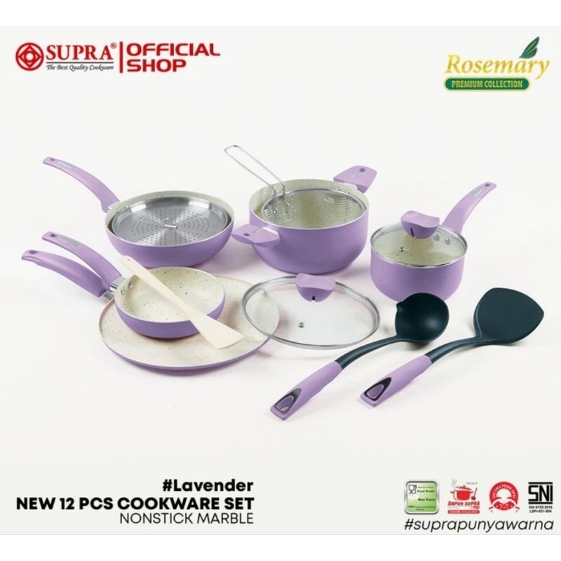 SUPRA PANCI SET COOKWARE ROSEMARY 12 PCS