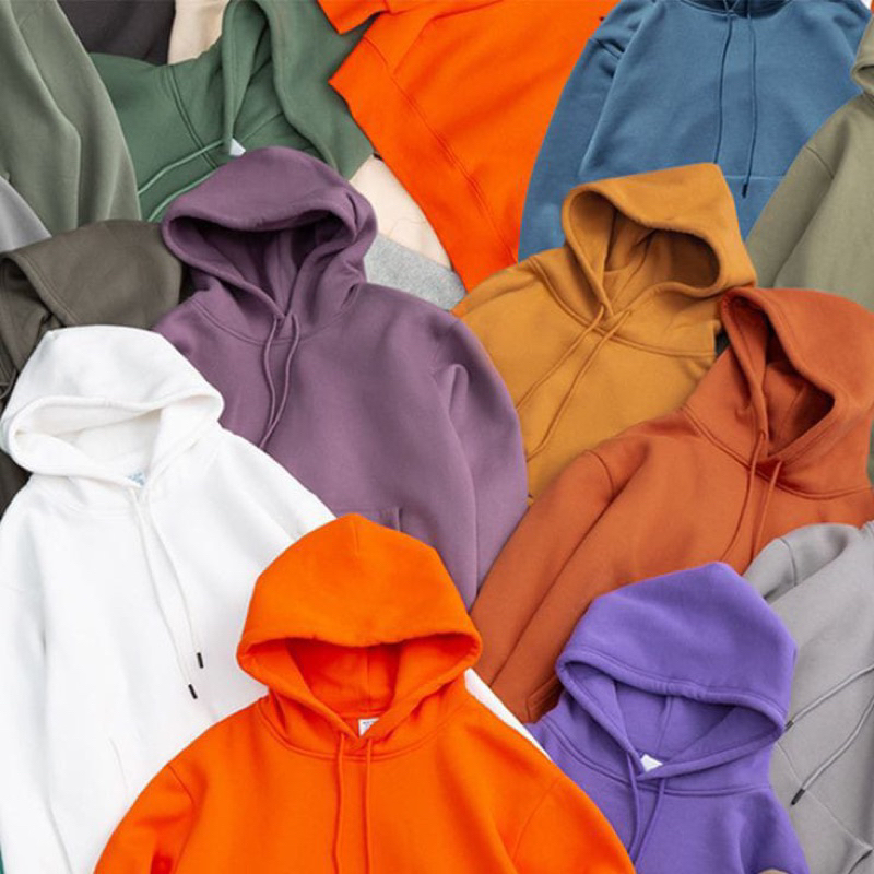 Hoodie Polos Basic Fleece Cotton Gramasi 280