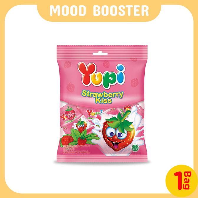 

❤[PROMO ⚡ALE!!!]❤ Yupi Gummy permen candy Strawberry Kiss 120 gr