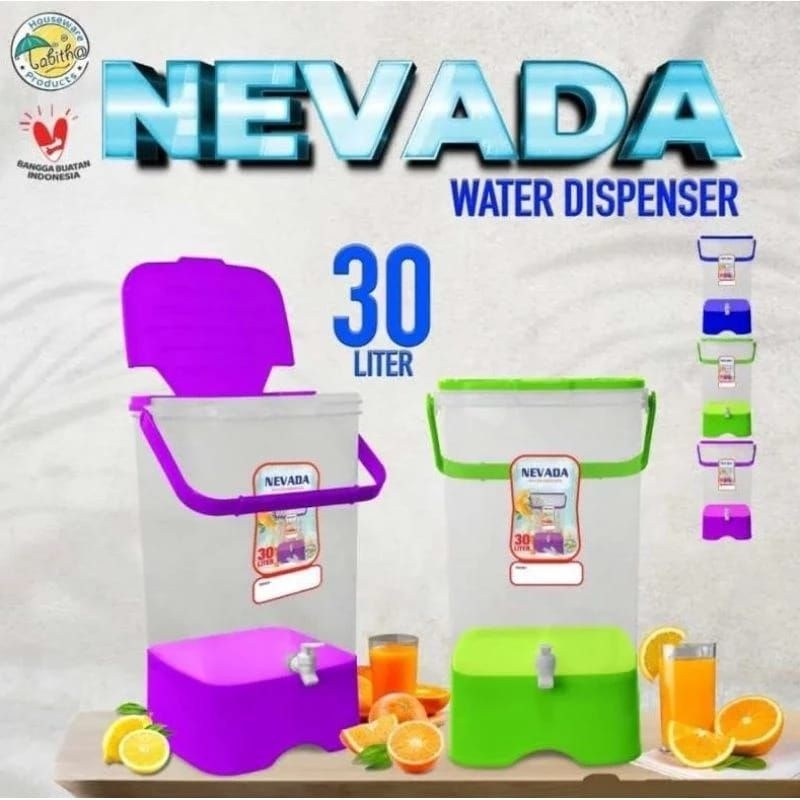 02 dispenser air nevada dispenser jus wadah minuman 30L jumbo tempat air plastik
