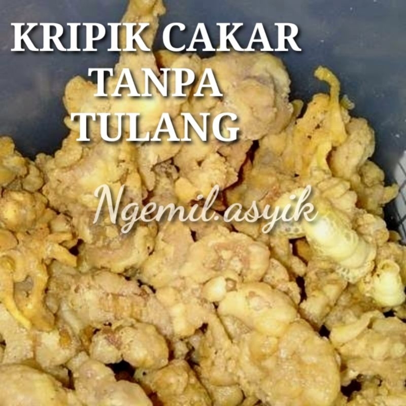 

Keripik cakar tanpa tulang kemasan 100, 250 dan 500 gram