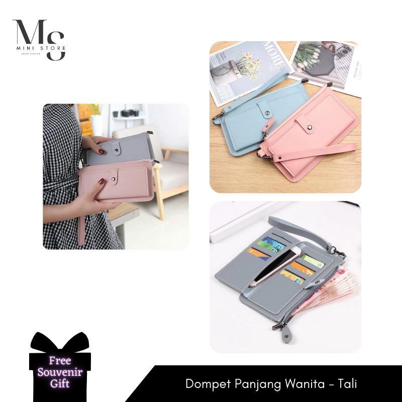 DOMPET WANITA DOMPET PANJANG TALI WANITA DOMPET PANJANG LIPAT DOMPET HP BISA COD MINI STORE