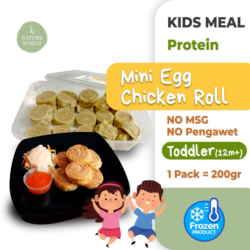 

NATURE WORLD Mini Egg Chicken Roll Frozen Food Kids Meal No MSG No Pengawet