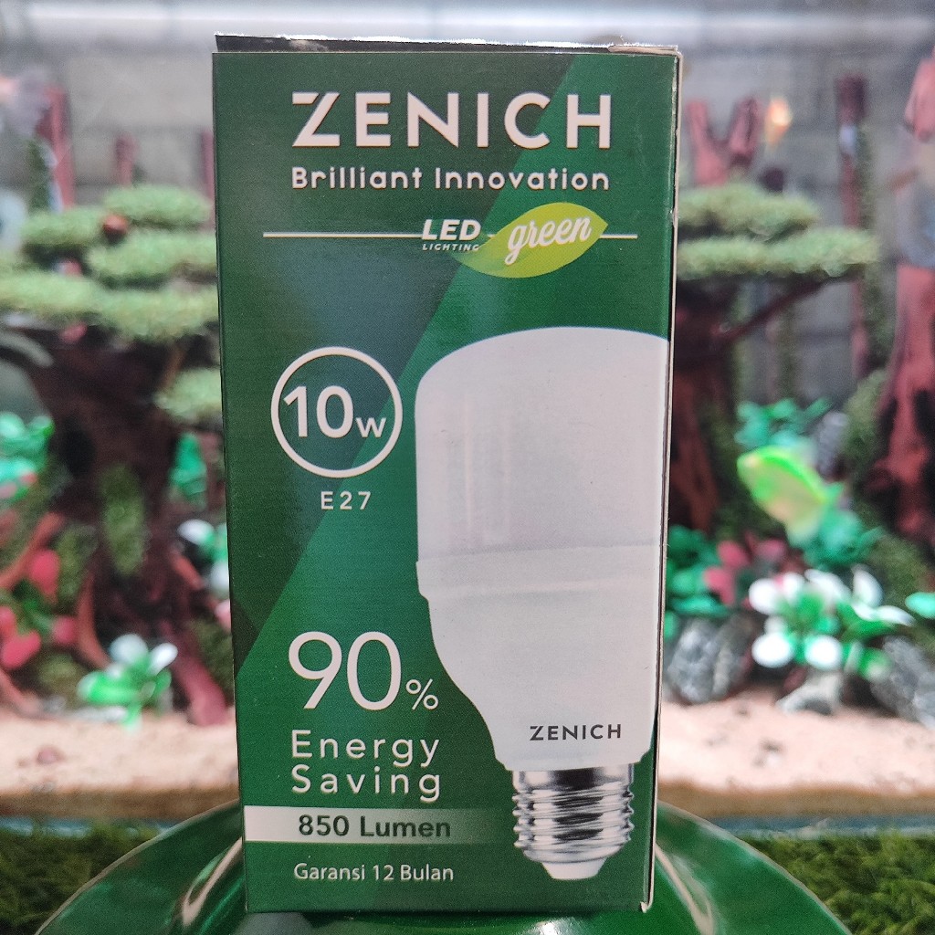 LAMPU LED 10 W / 10 WATT ZENICH GREEN T-BULB GARANSI 1TH TERANG (WHITE)