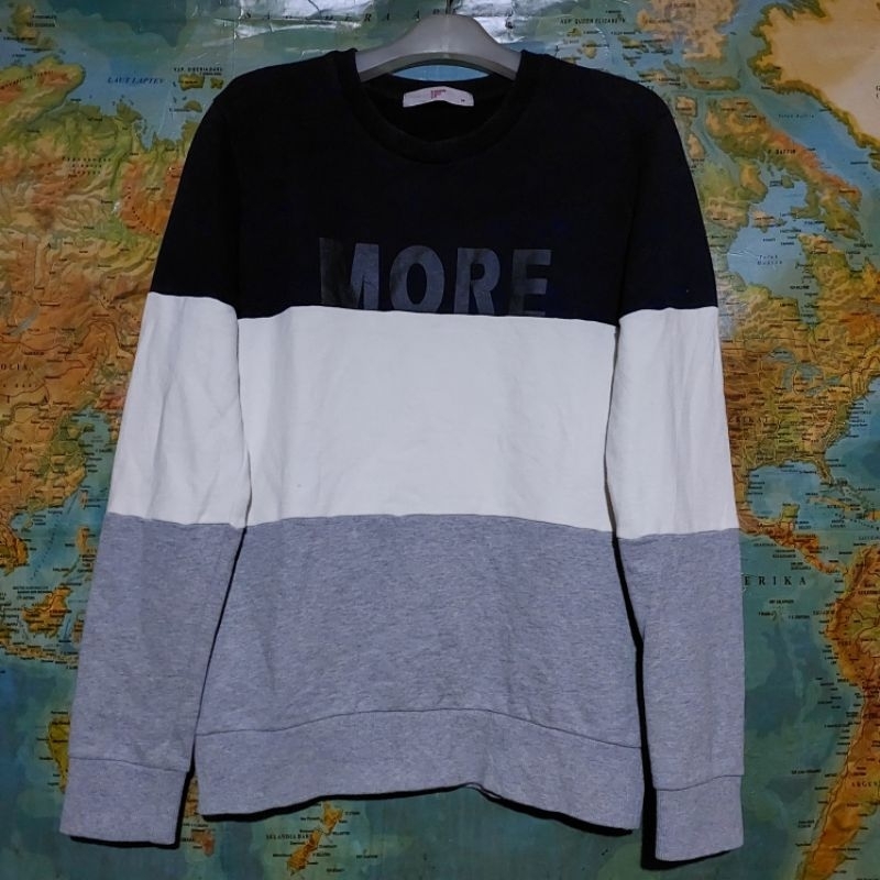 sweater crewneck 8 SECONDS MORE three tone original