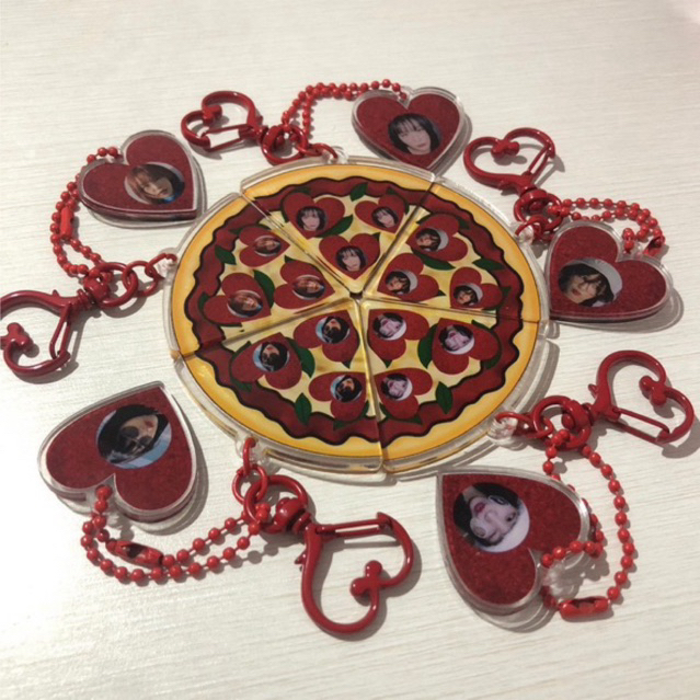 Red Velvet Keychain Pizza Slice