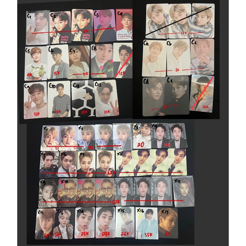 wts exo pc chen xiumin flo photocard sell jual