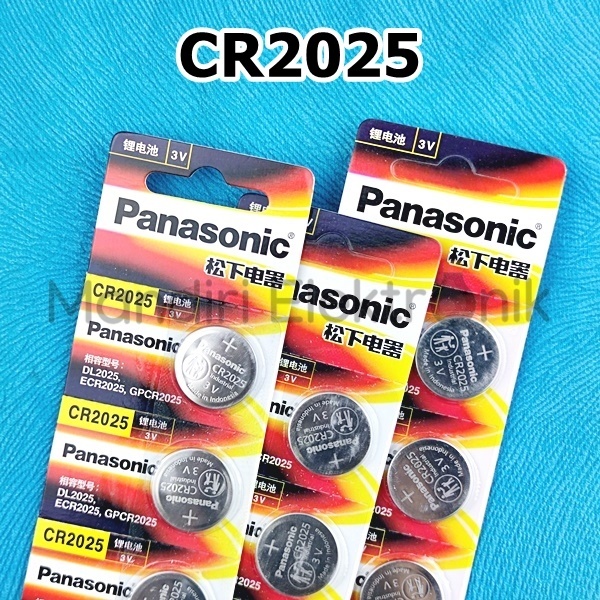 Baterai Panasonic CR2025 Original - Baterai Kancing CR 2025 3V Panasonic Original - Baterai Jam Tang