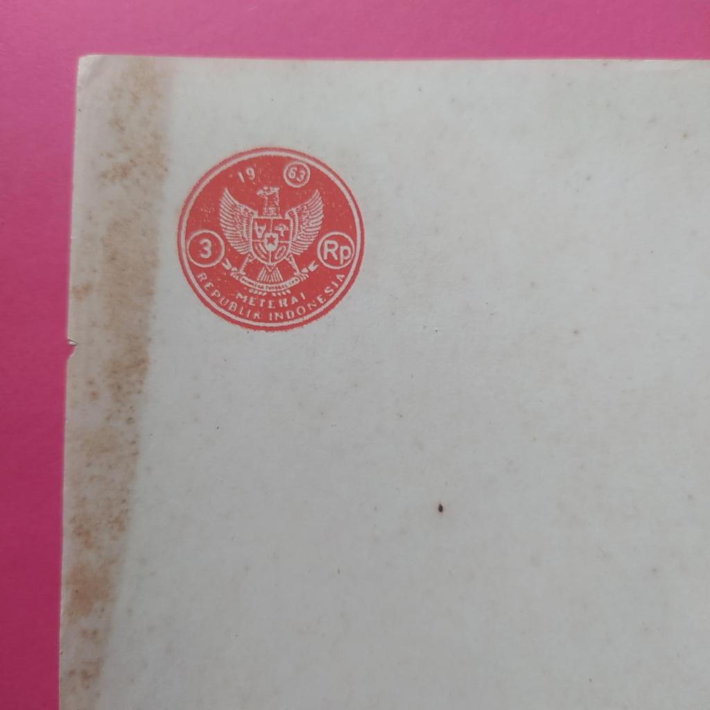 

Kertas Segel Rp 3 Tahun 1963 Single