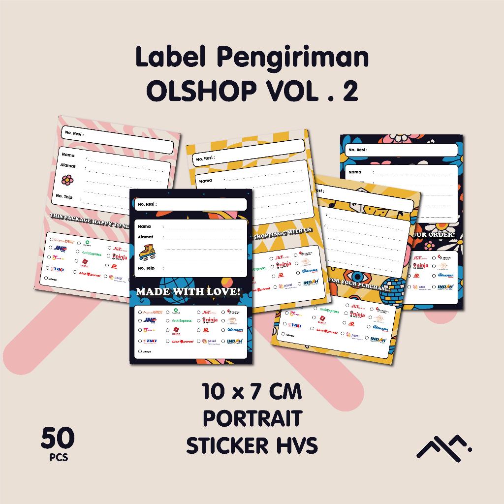 

[50PCS] Label Pengiriman | Label Olshop | Sticker Resi | Stiker lucu | Stiker Paket | Sticker Ekspedisi | Sticker Portrait. Vol.1