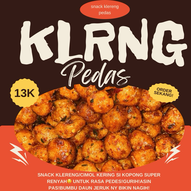 

snack klereng pedes daun jeruk