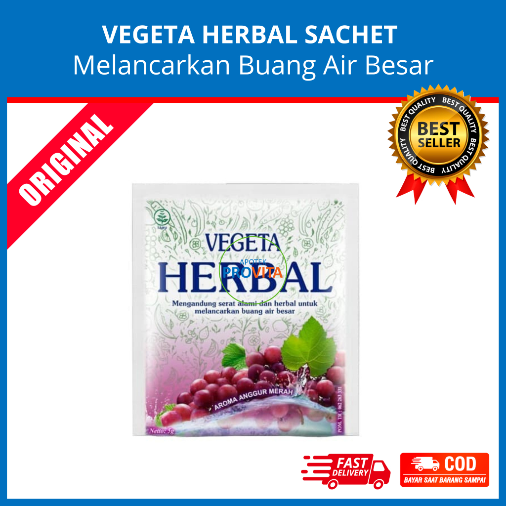 

VEGETA HERBAL RASA ANGGUR SACHET - Melancarkan Buang Air Besar